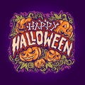 Happy halloween Jack oÃ¢â¬â¢lantern Background Illustrations